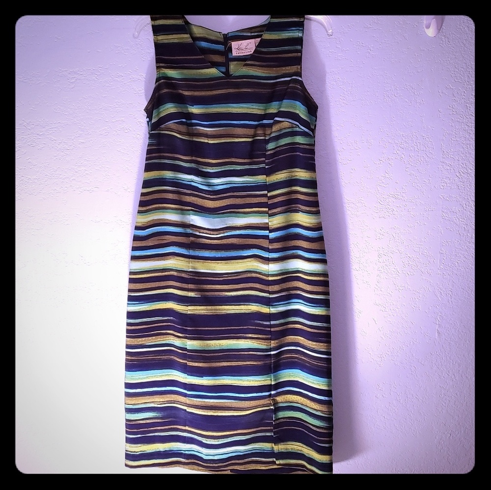 Kathie Lee Collection striped dress SzSm